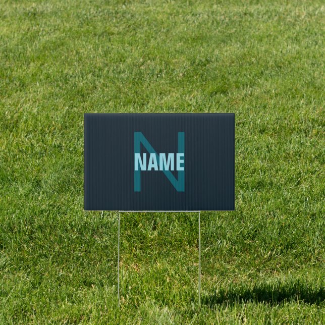 Simple Bold Customizable Monogrammed Name  Sign (Insitu)