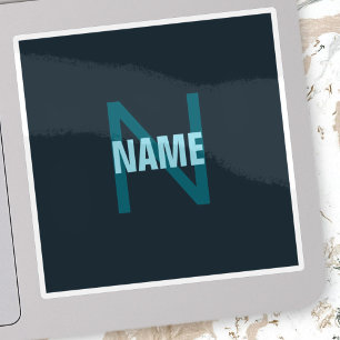 Simple Bold Customizable Monogrammed Name  Sticker