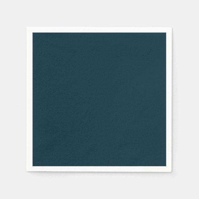 Simple Bold Dark Blue Party Napkins (Front)