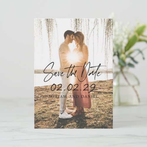 Simple Bold Date Modern Wedding Save The Date