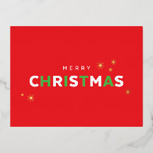 Simple Bold Foil Christmas Card