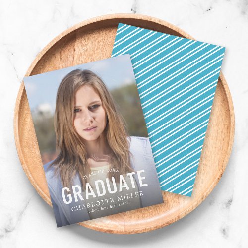 Simple Bold Graduate Photo Graduation Announcement