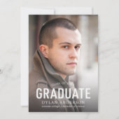 Simple Bold Graduate Photo Graduation Announcement (Front)