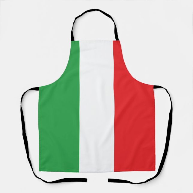 Simple Bold Italy Italian Flag Apron (Front)