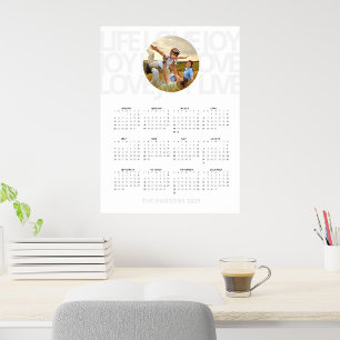 SImple Bold    LIVE LOVE JOY 2025 Calendar Poster