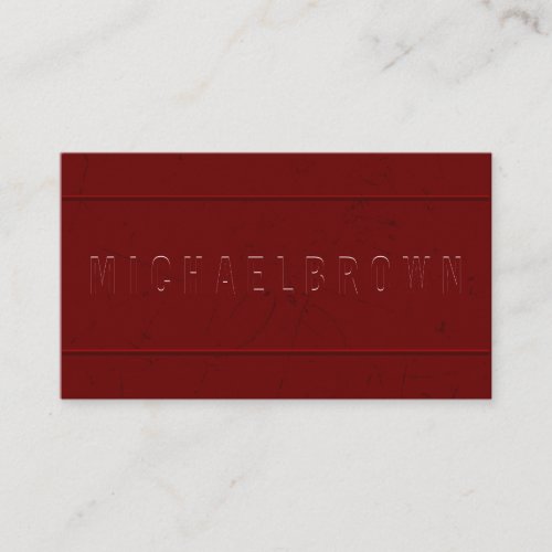 simple bold marble burgundy business card