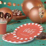 Simple Bold Orange and White 30th Birthday Party Paper Plates<br><div class="desc">It's time to party to celebrate a 30th birthday bash with this modern and bold birthday party plate. This simple stylish design has a vibrant orange background with white handwritten script accents blended with a modern sans serif font. The plate is bordered in a coordinating orange and white stripes pattern....</div>