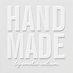 Simple Bold Personalize with Name Handmade Embosser