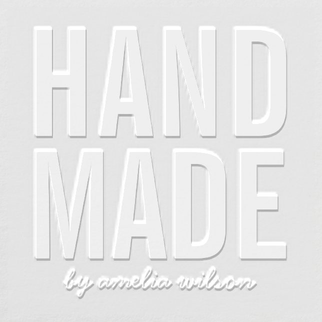 Simple Bold Personalize with Name Handmade Embosser (Design)