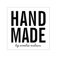 Simple Bold Personalize with Name Handmade Self-inking Stamp