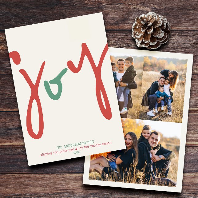Simple Bold Photo Joy Holiday Card (Creator Uploaded)