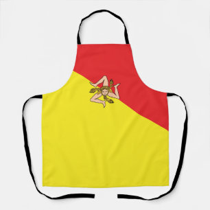 Simple Bold Sicily Sicilian Flag Apron