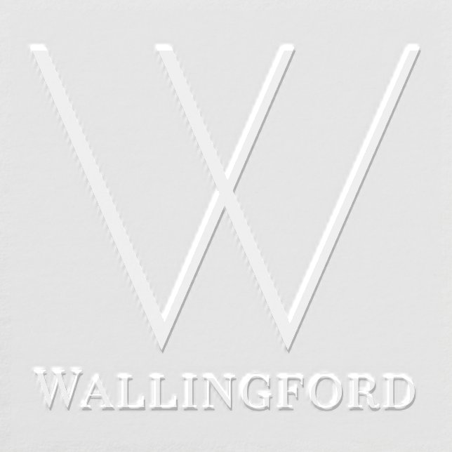 Simple Bold Single Initial Monogram Name #11NL Embosser (Design)