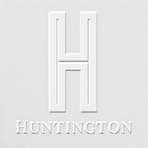 Simple Bold Single Initial Monogram Name #12NL Embosser