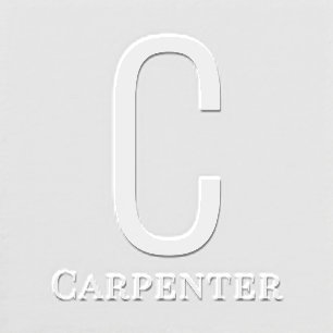 Simple Bold Single Initial Monogram Name #13NL Embosser