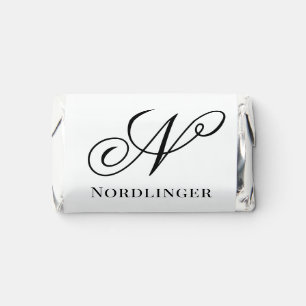 Simple Bold Single Initial Monogram Name #15NL Hershey's Miniatures