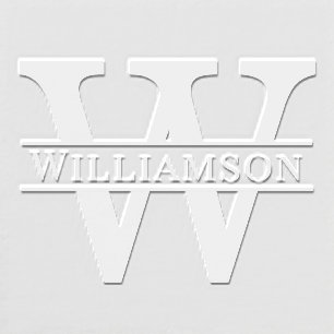 Simple Bold Single Initial Monogram Name #1 Embosser