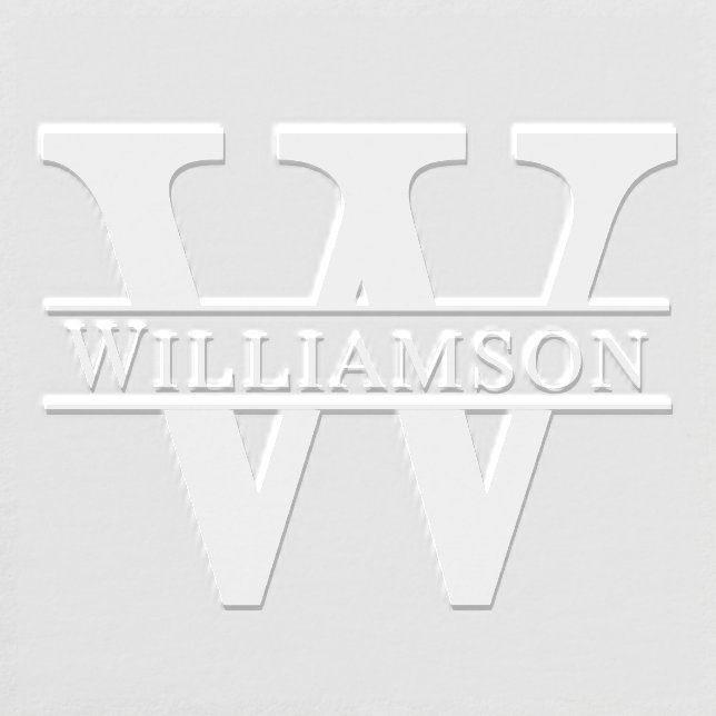 Simple Bold Single Initial Monogram Name #1 Embosser (Design)