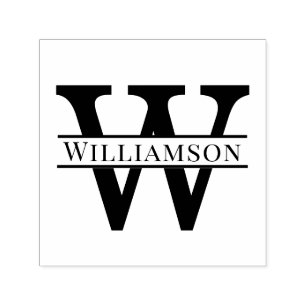 Simple Bold Single Initial Monogram Name #1 Self-inking Stamp