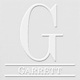 Simple Bold Single Initial Monogram Name #3 Embosser