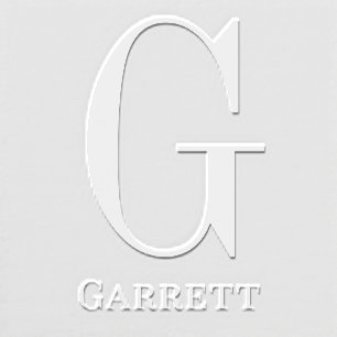 Simple Bold Single Initial Monogram Name #3NL Embosser