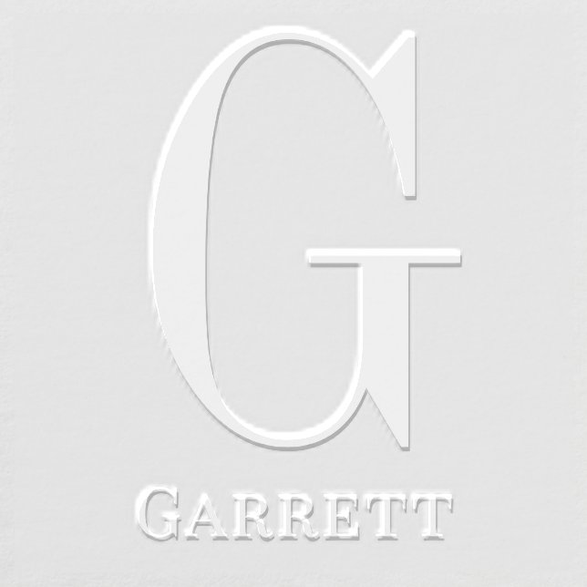 Simple Bold Single Initial Monogram Name #3NL Embosser (Design)