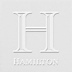 Simple Bold Single Initial Monogram Name #4NLS Embosser
