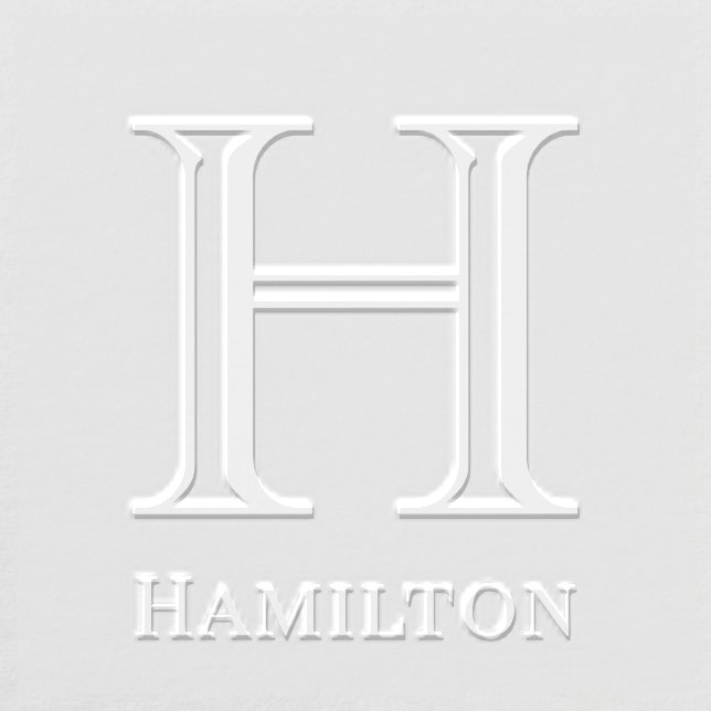 Simple Bold Single Initial Monogram Name #4NLS Embosser (Design)