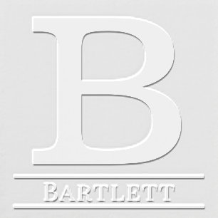 Simple Bold Single Initial Monogram Name #6 Embosser