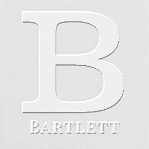 Simple Bold Single Initial Monogram Name #6NL Embosser