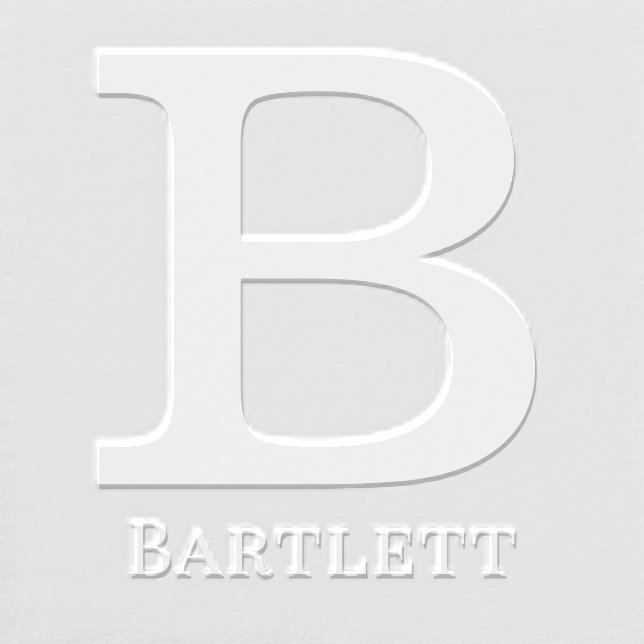 Simple Bold Single Initial Monogram Name #6NL Embosser (Design)