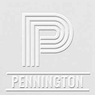 Simple Bold Single Initial Monogram Name #88 Embosser