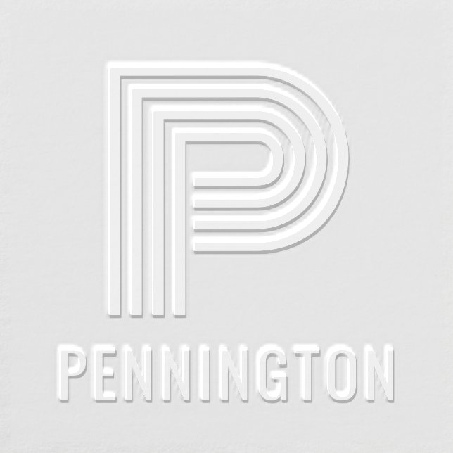 Simple Bold Single Initial Monogram Name #88NL Embosser (Design)