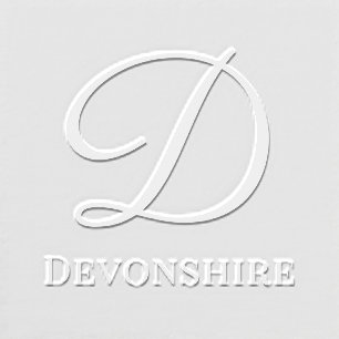 Simple Bold Single Initial Monogram Name #8NL Embosser