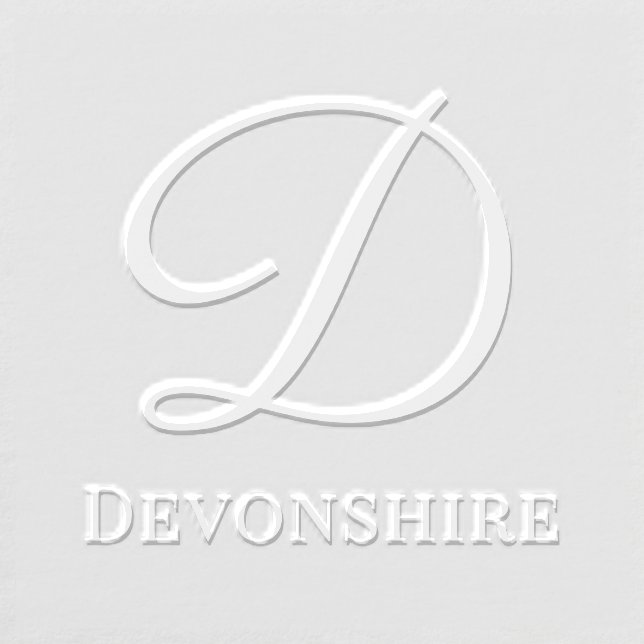 Simple Bold Single Initial Monogram Name #8NL Embosser (Design)