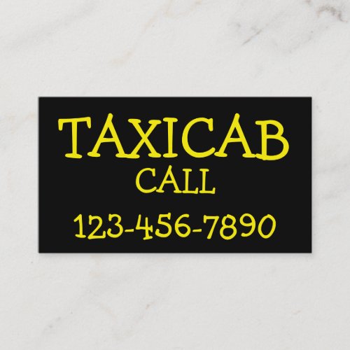 Simple Bold Taxi Business Card