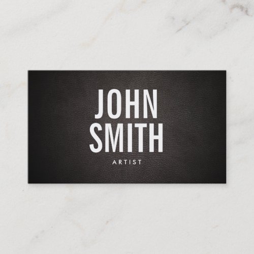 Simple Bold Text Artist Business Card