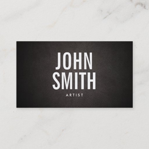 Customizable Simple Bold Text Artist Business Card