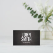 Simple Bold Text Attorney Business Card (Standing Front)
