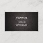 Simple Bold Text Attorney Business Card (Back)
