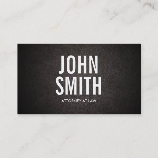 Customizable Simple Bold Text Attorney Business Card