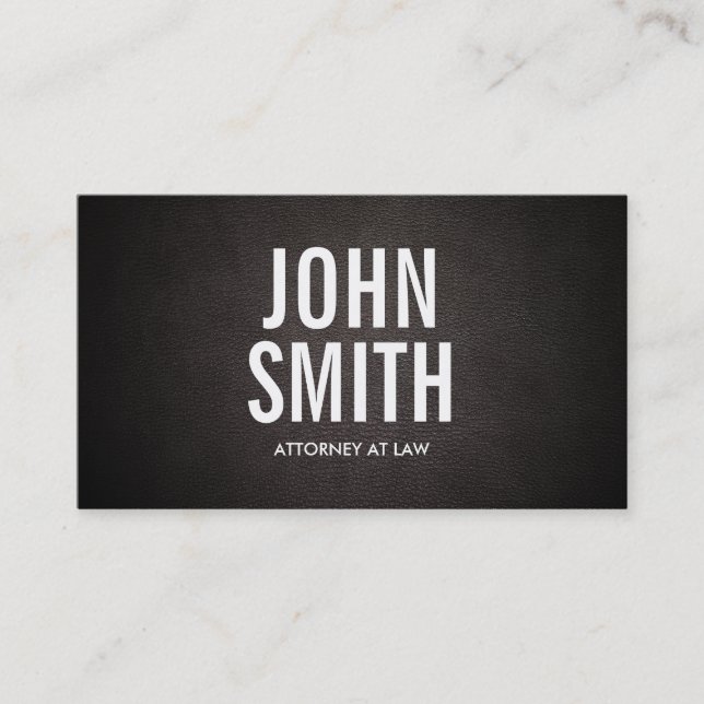 Simple Bold Text Attorney Business Card (Front)