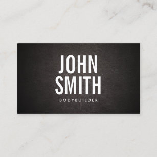 Simple Bold Text Bodybuilding Business Card