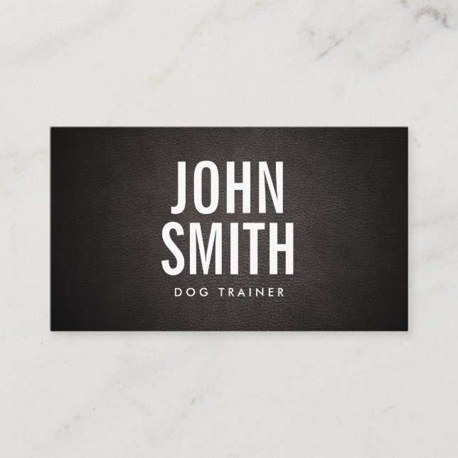 Simple Bold Text Dog Training Business Card (Front)