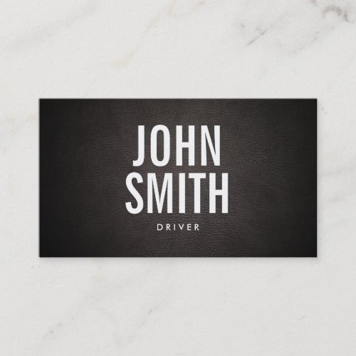 Simple Bold Text Driver Business Card