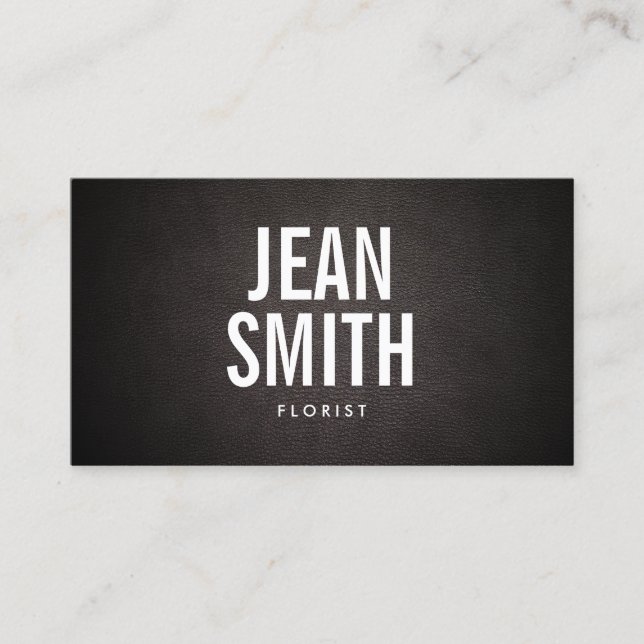 Simple Bold Text Florist Business Card (Front)