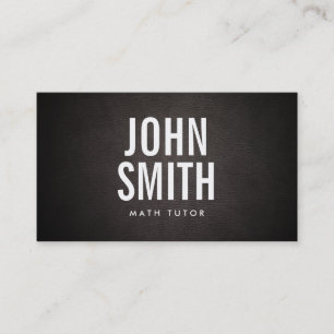 Simple Bold Text Math Tutor Business Card