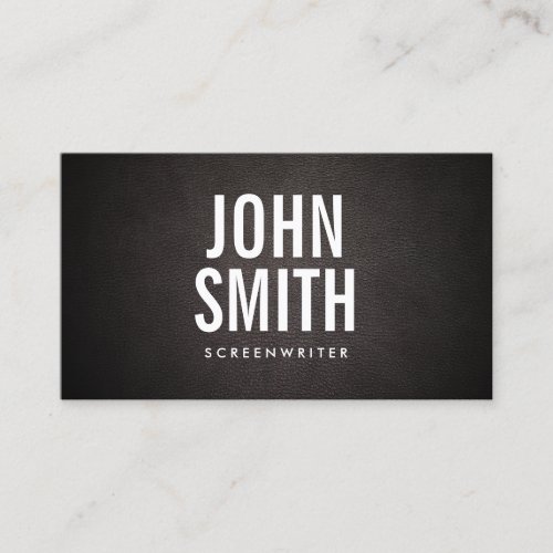 Simple Bold Text Screenwriter Business Card