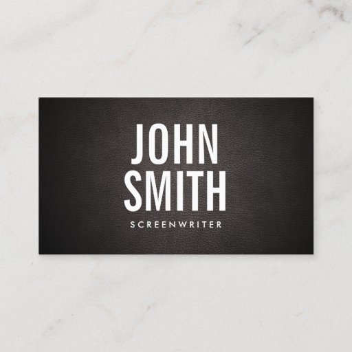Customizable Simple Bold Text Screenwriter Business Card