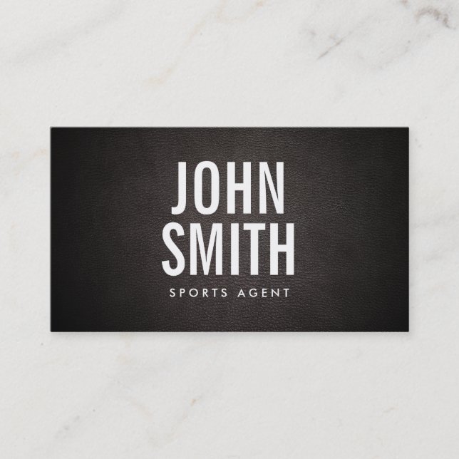 Simple Bold Text Sports Agent Business Card (Front)